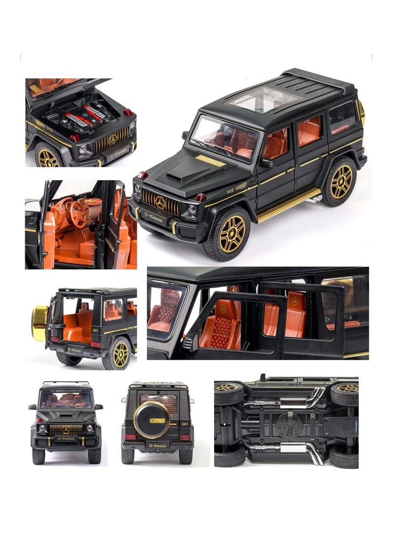 1:24 Casting Model Kit for Mercedes-Benz G65 Alloy Model Toys Decorative Ornaments (Black) - Image 2